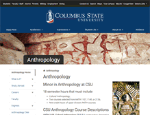 Tablet Screenshot of anthropology.columbusstate.edu