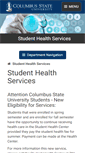 Mobile Screenshot of healthservices.columbusstate.edu