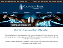 Tablet Screenshot of campusrec.columbusstate.edu