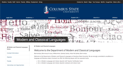 Desktop Screenshot of languages.columbusstate.edu