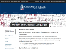 Tablet Screenshot of languages.columbusstate.edu
