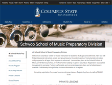 Tablet Screenshot of musicprep.columbusstate.edu